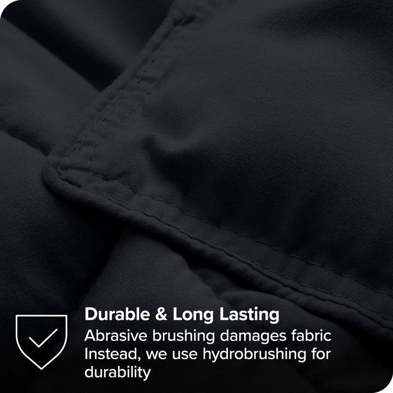 Queen size Luxuriously Soft Down Alternative Comforter Set in Black - The misfit market