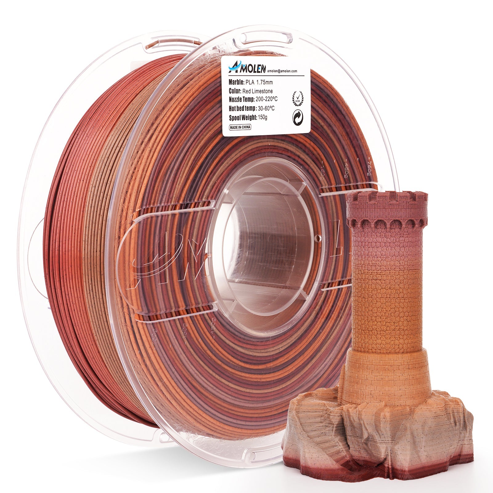 PLA Marble 1.75mm, 1KG/2.2LB - The misfit market