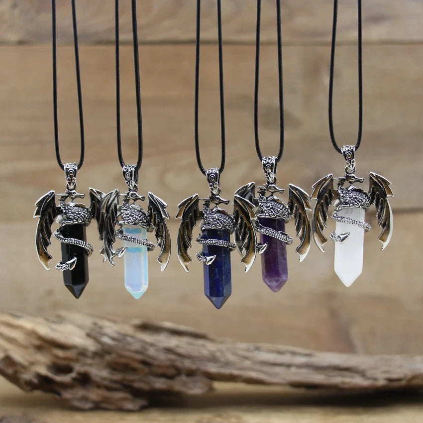Dragon Crystal Pendant Necklace - The misfit market