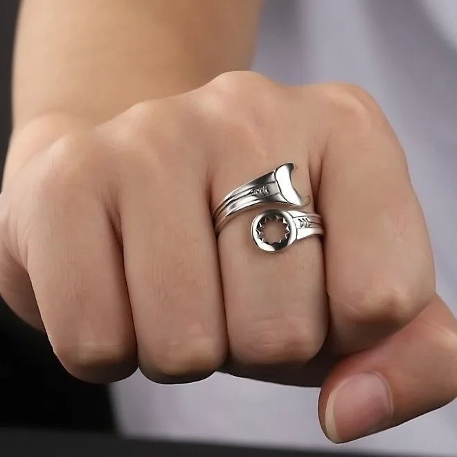 Fashion 925 Sterling Silver Wrench Adjustable Rings For Women Men Luxury Jewelry Accessories Wholesale Jewellery Women