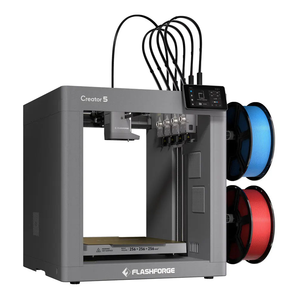 Flashforge Creator 5 4 Toolheads Large Size 3D Printer Zero Filament Waste Multi-Color