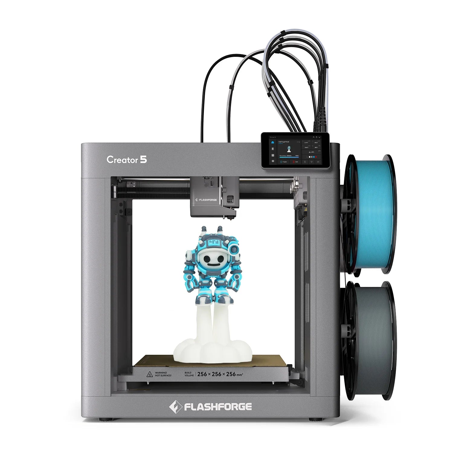 Flashforge Creator 5 4 Toolheads Large Size 3D Printer Zero Filament Waste Multi-Color