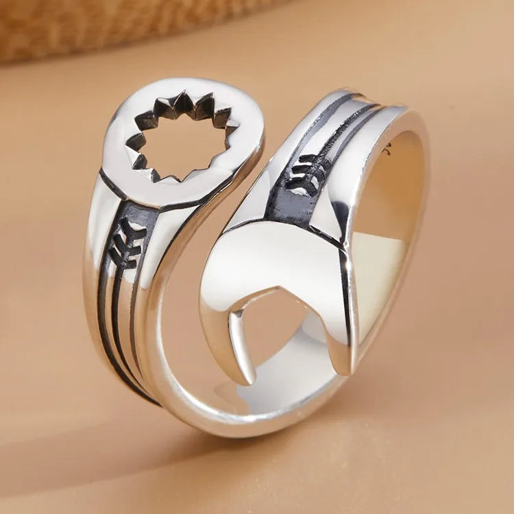 Fashion 925 Sterling Silver Wrench Adjustable Rings For Women Men Luxury Jewelry Accessories Wholesale Jewellery Women