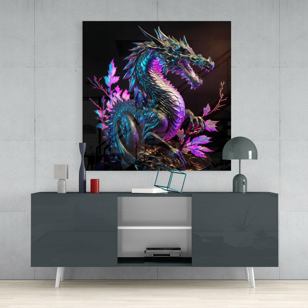 Dragon's Anger Glass Wall Art  || Designers Collection - The misfit market