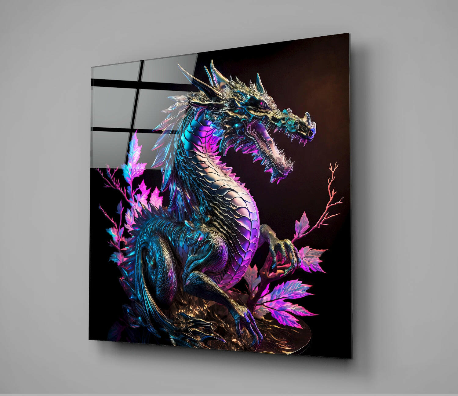 Dragon's Anger Glass Wall Art  || Designers Collection - The misfit market
