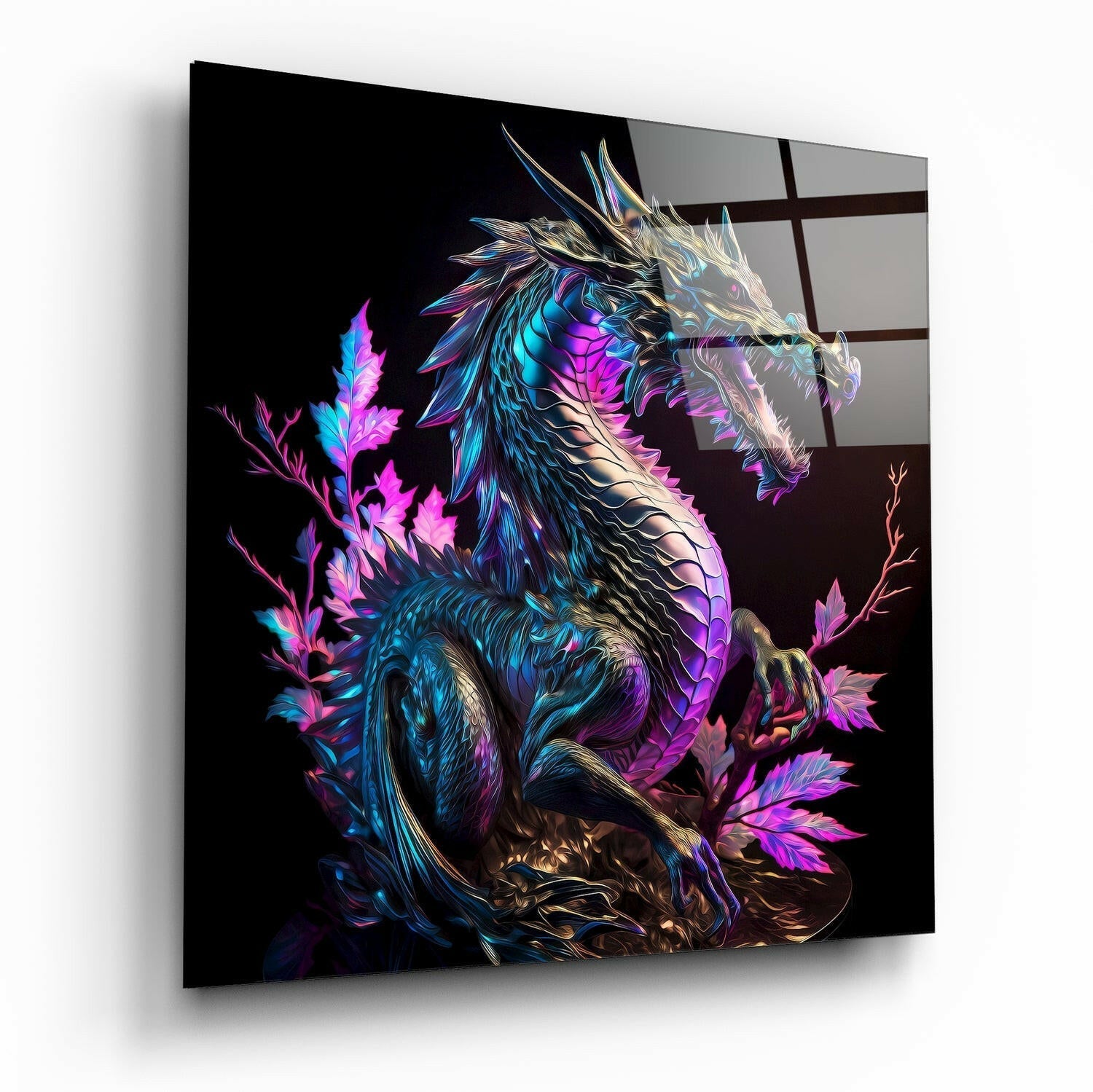 Dragon's Anger Glass Wall Art  || Designers Collection - The misfit market