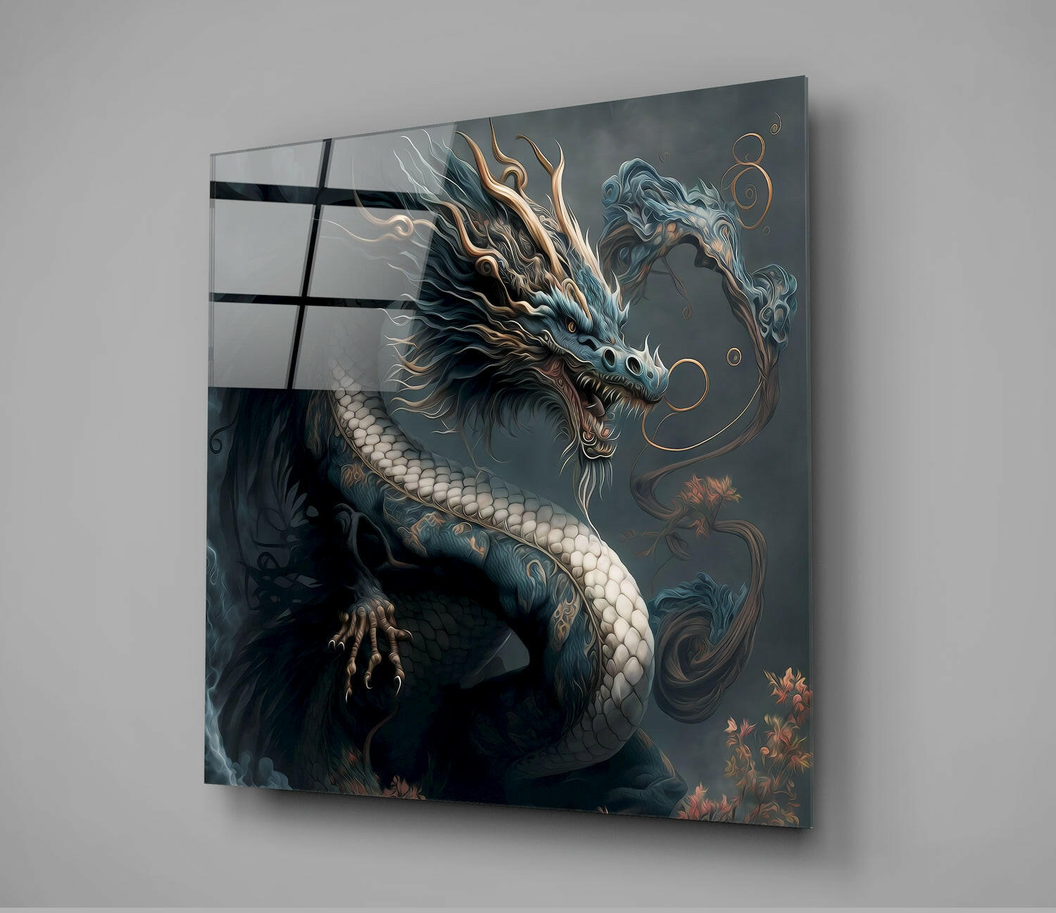 Dragon's Roar Glass Wall Art  || Designers Collection - The misfit market