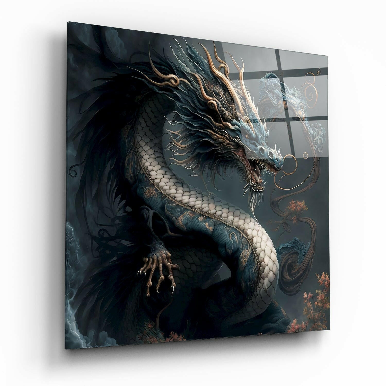 Dragon's Roar Glass Wall Art  || Designers Collection - The misfit market
