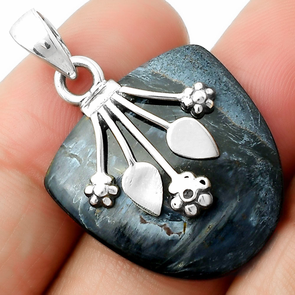 Natural Pietersite Pendant in Sterling Silver | the misfit market - The misfit market