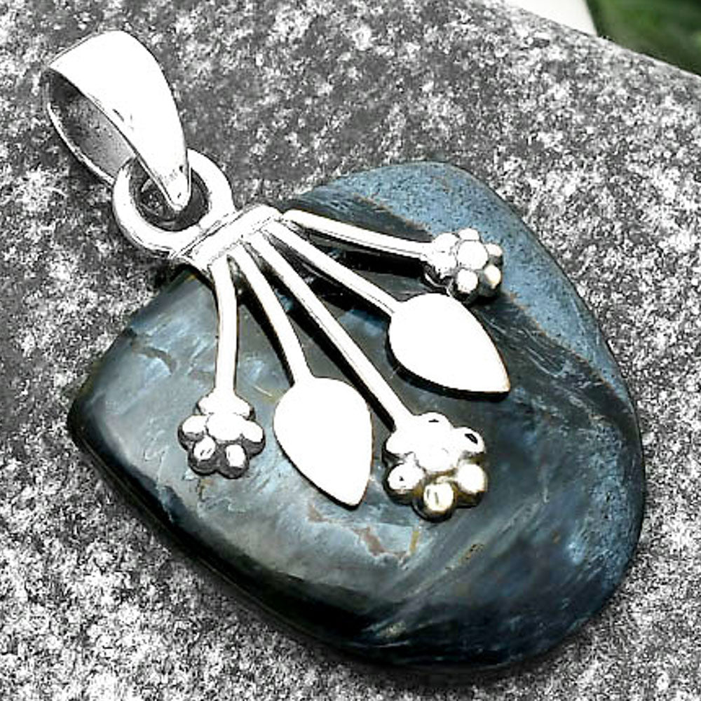 Natural Pietersite Pendant in Sterling Silver | the misfit market - The misfit market
