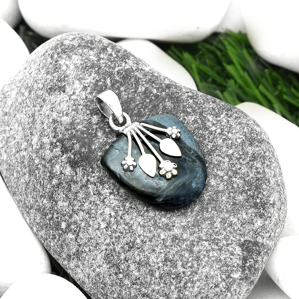 Natural Pietersite Pendant in Sterling Silver | the misfit market - The misfit market
