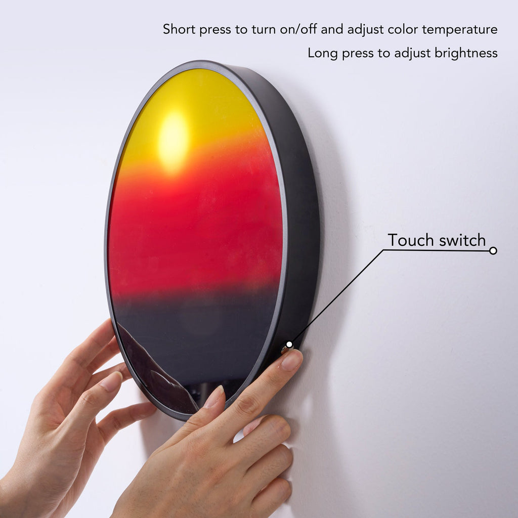 Creative Sunset Hand Pulled Night Light, Movable Sunrise to Sunset Scenery Wall Lamp, Battery Rechargeable Wall Light - The misfit market