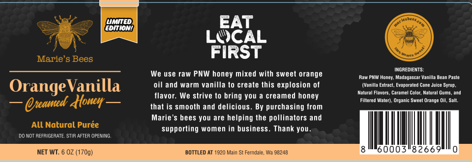 Orange Vanilla Creamed Honey - The misfit market