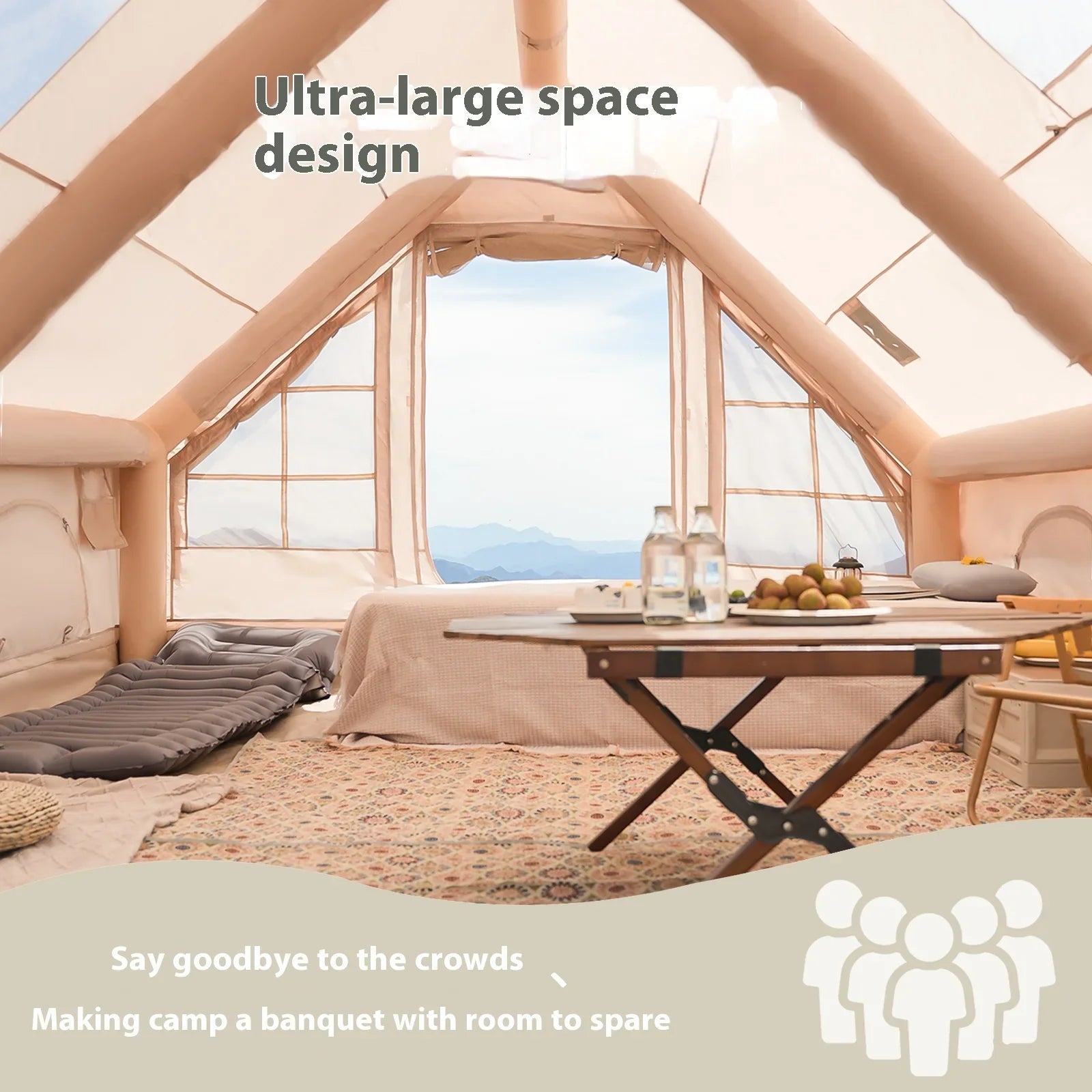 Family Camping Tent With Stove Plug