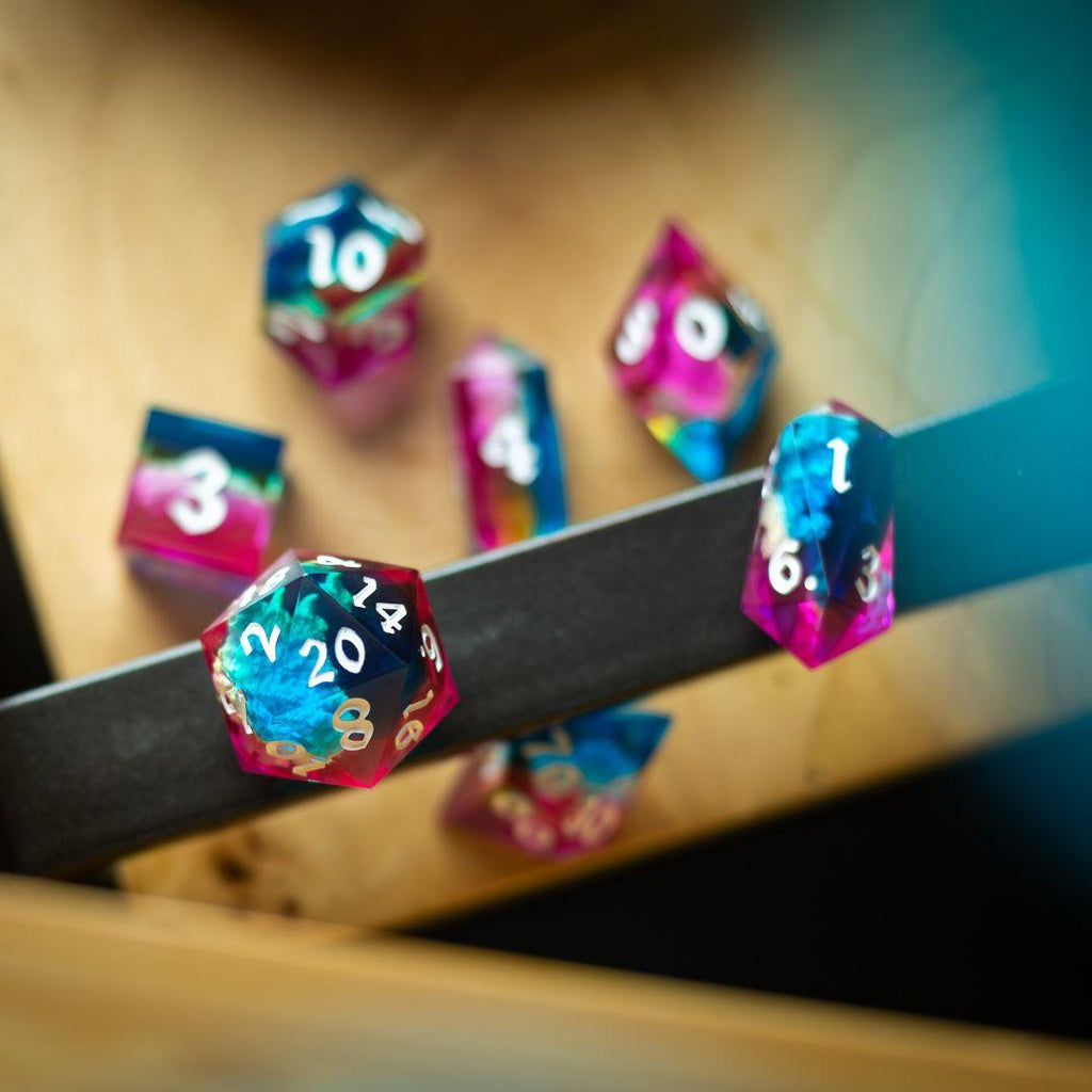 Starlit Rift Resin DND Dice Set - The misfit market
