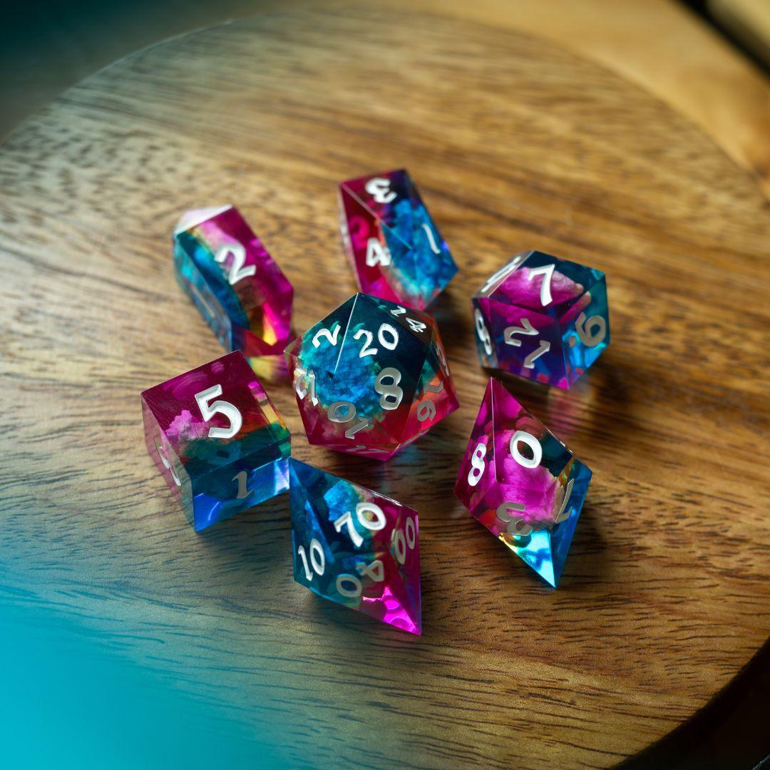 Starlit Rift Resin DND Dice Set - The misfit market