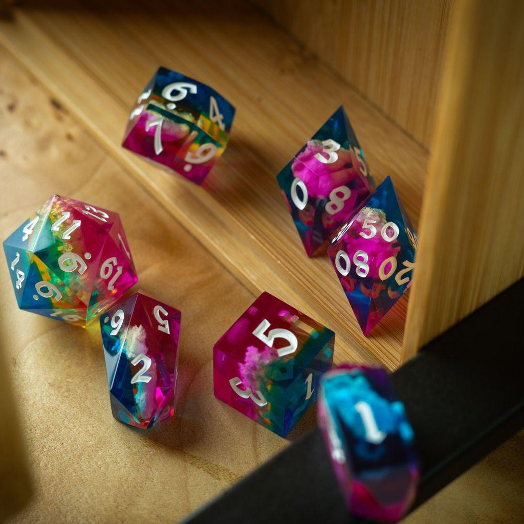 Starlit Rift Resin DND Dice Set - The misfit market