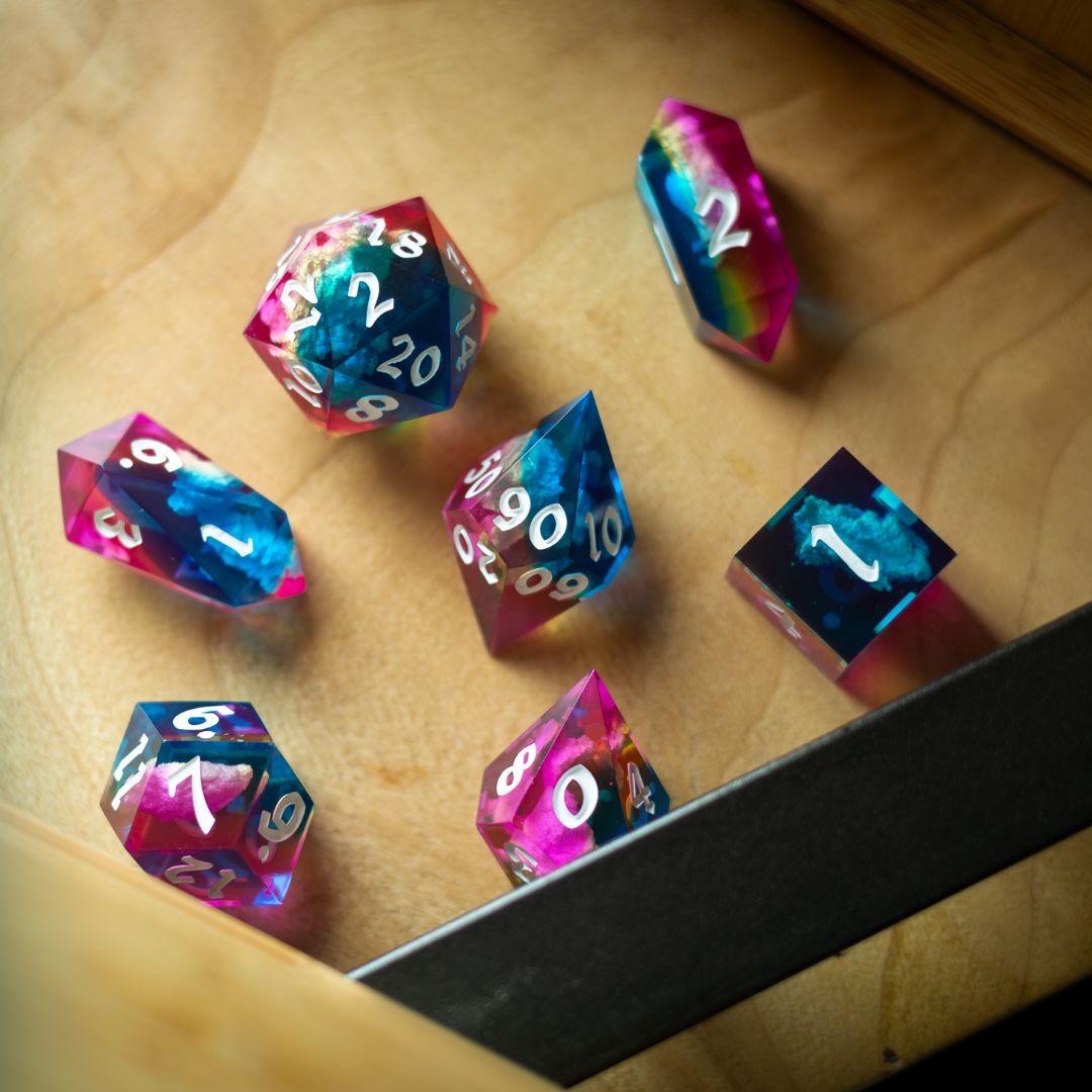 Starlit Rift Resin DND Dice Set - The misfit market