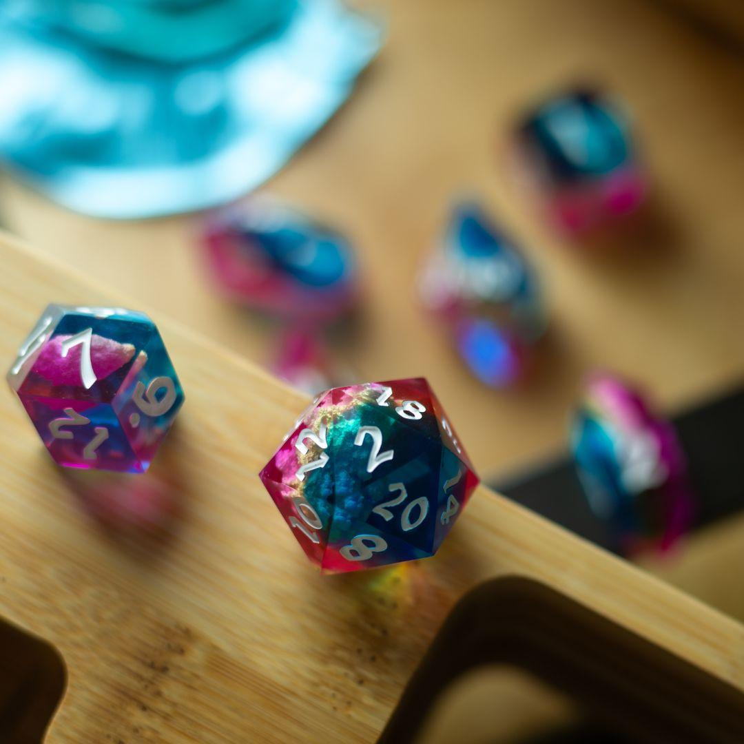 Starlit Rift Resin DND Dice Set - The misfit market