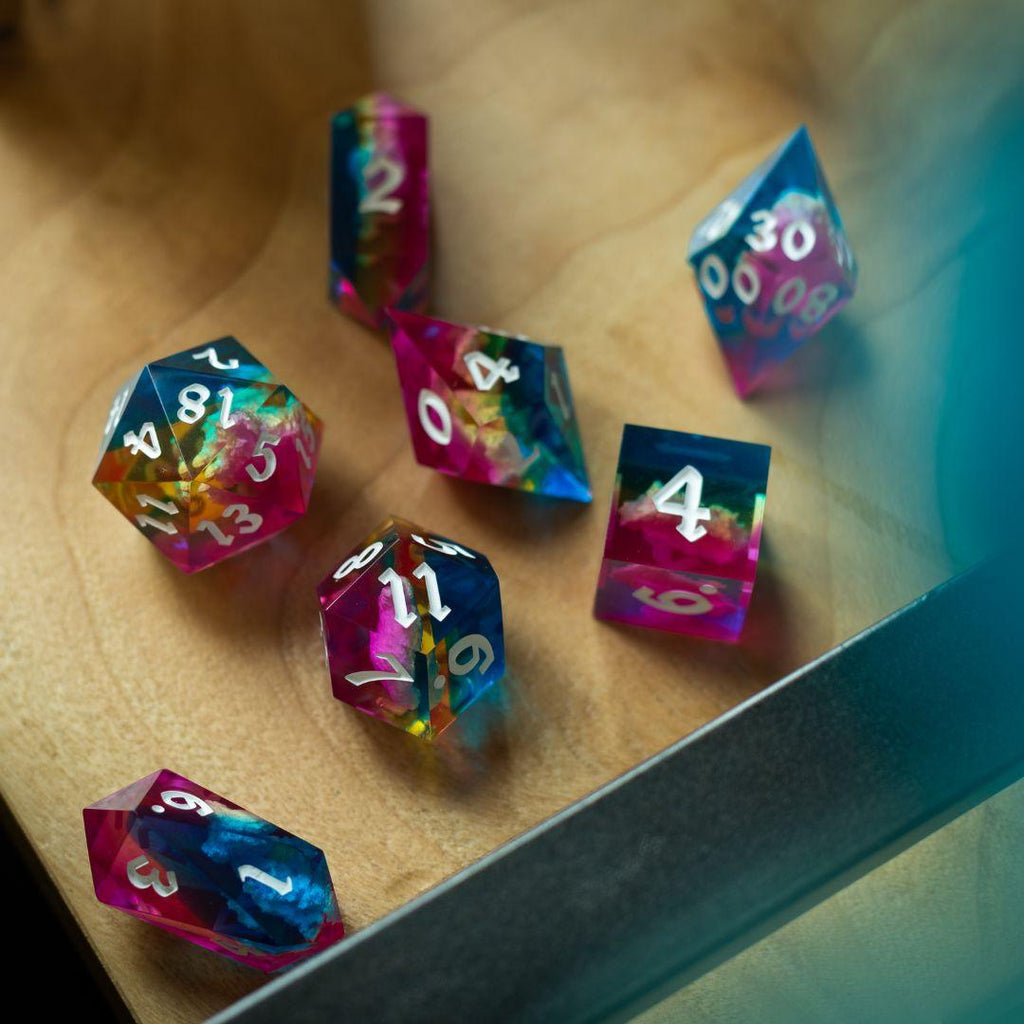Starlit Rift Resin DND Dice Set - The misfit market