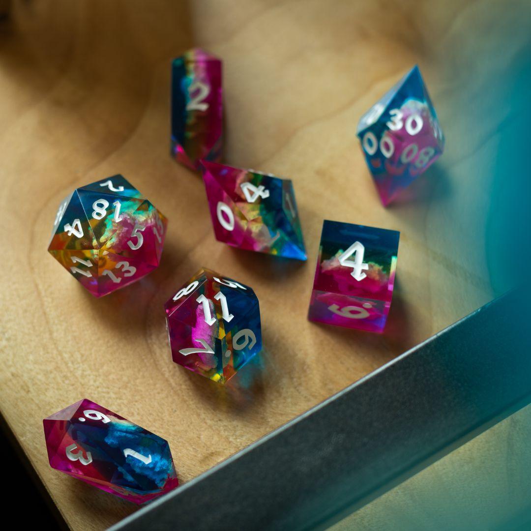 Starlit Rift Resin DND Dice Set - The misfit market