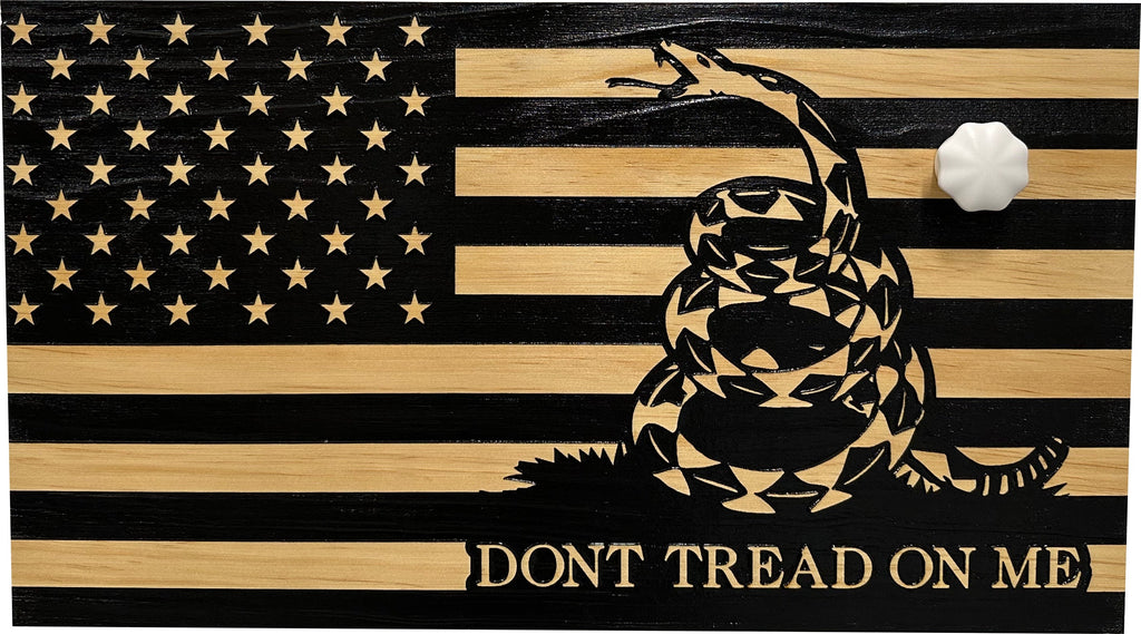 Dont Tread On Me Secure Decorative Wall-Mounted Gun Cabinet (Stripes) - The misfit market