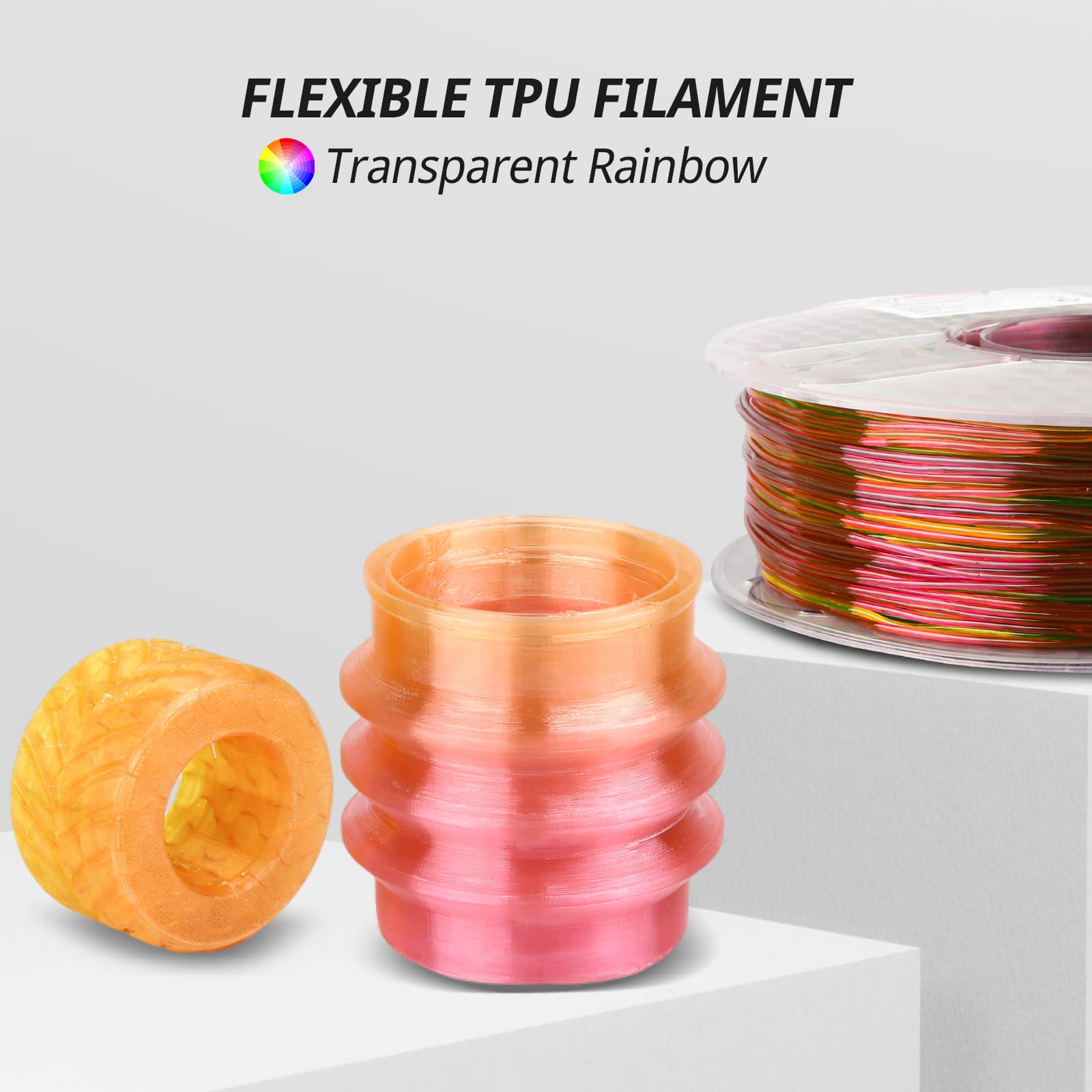 TPU Flexible Transparent Multicolor Rainbow Variety Pack (4x200g) - The misfit market