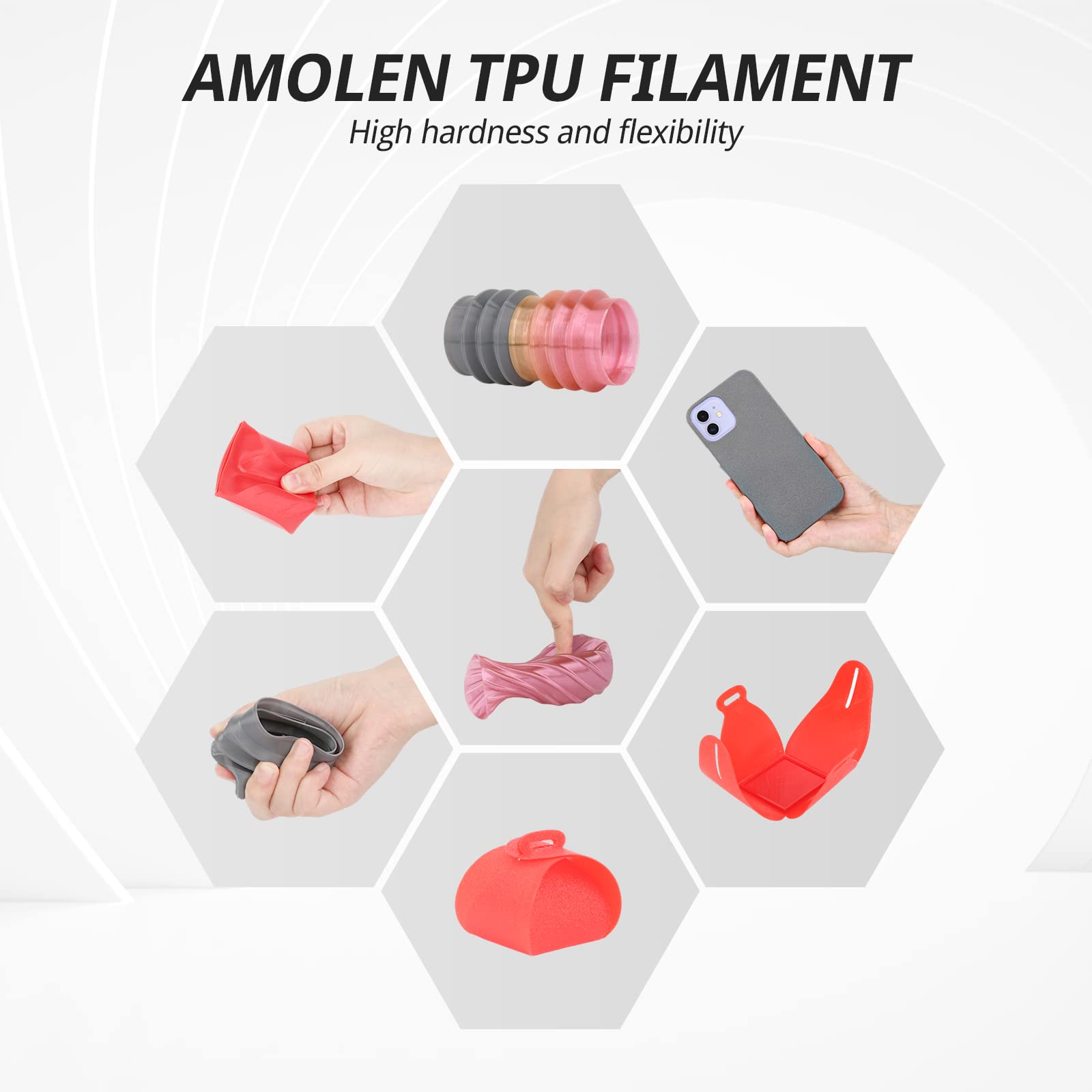 TPU Rainbow 1.75mm, 1KG - The misfit market