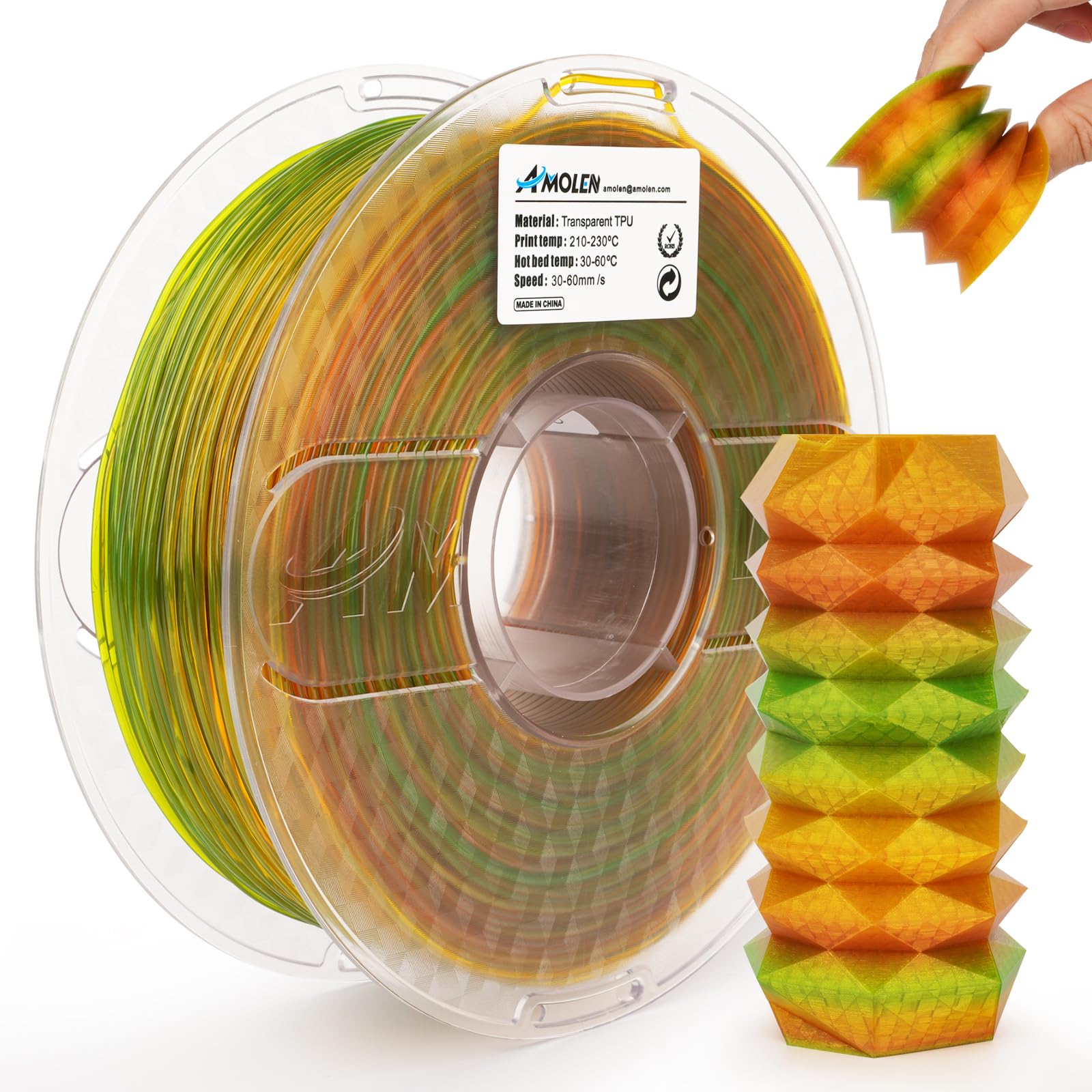 TPU Rainbow 1.75mm, 1KG - The misfit market