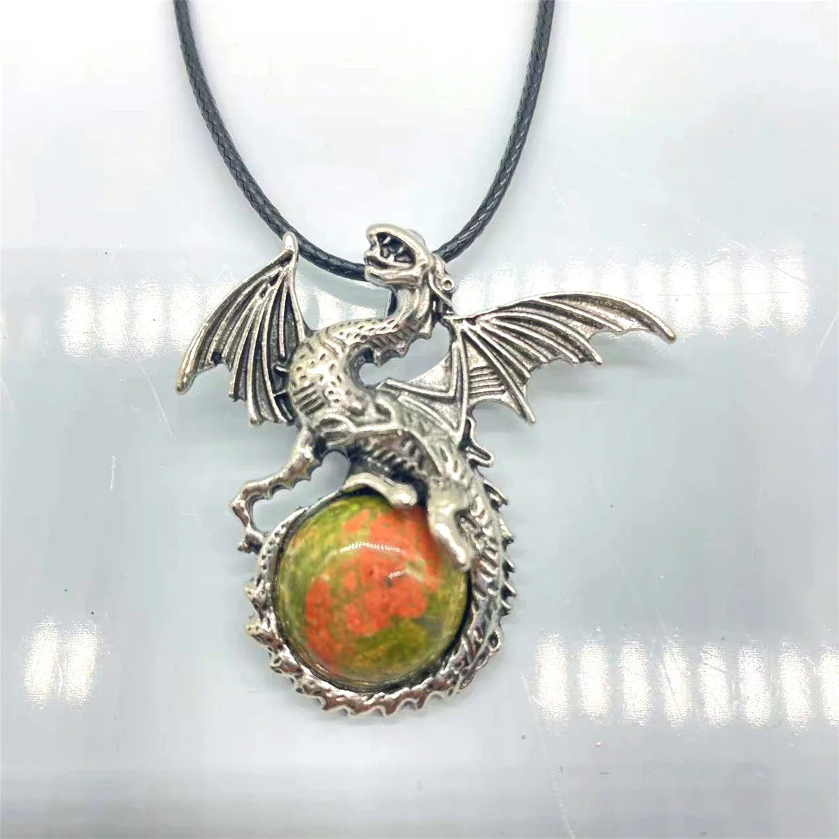 Crystal Dragon Necklace with Crystal Pendant | the misfit market - The misfit market