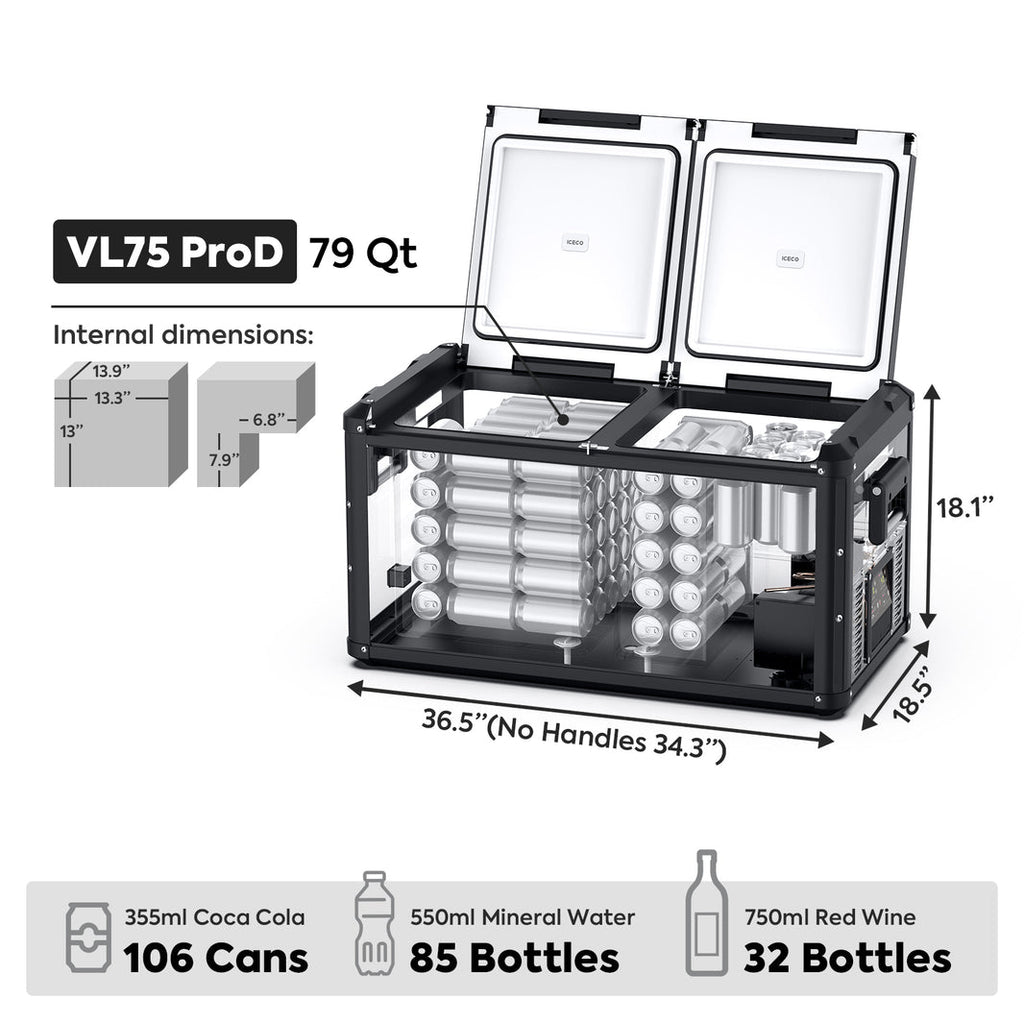 VL75ProD 12V Heavy Duty Fridge Freezer | ICECO | 75 LT - The misfit market