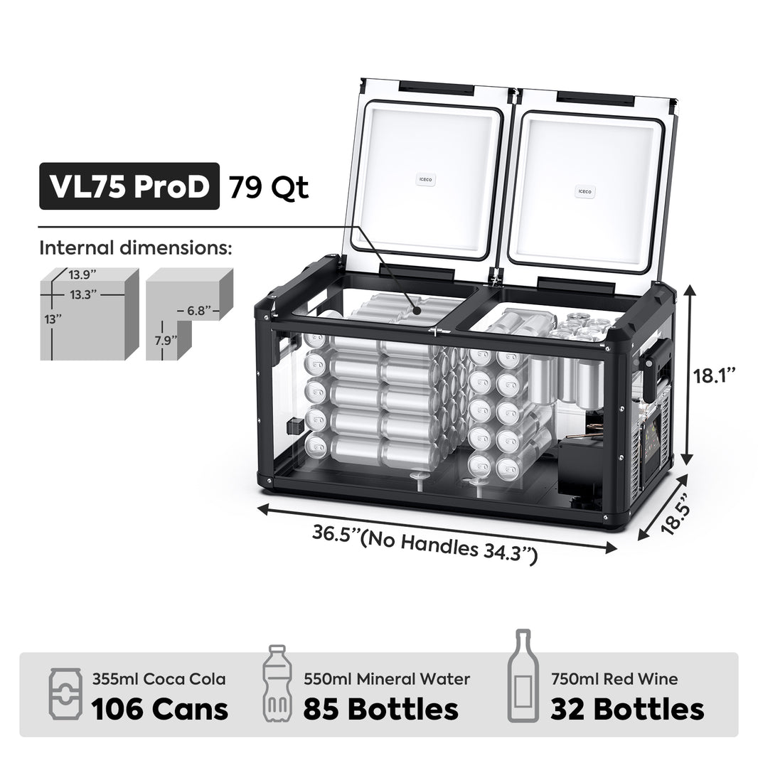 VL75ProD 12V Heavy Duty Fridge Freezer | ICECO | 75 LT - The misfit market