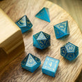 Vine Spike Gemstone Blue Cats Eye Stone DND Dice Set - The misfit market