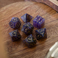 Vine Spike Gemstone Purple Amethyst DND Dice Set - The misfit market