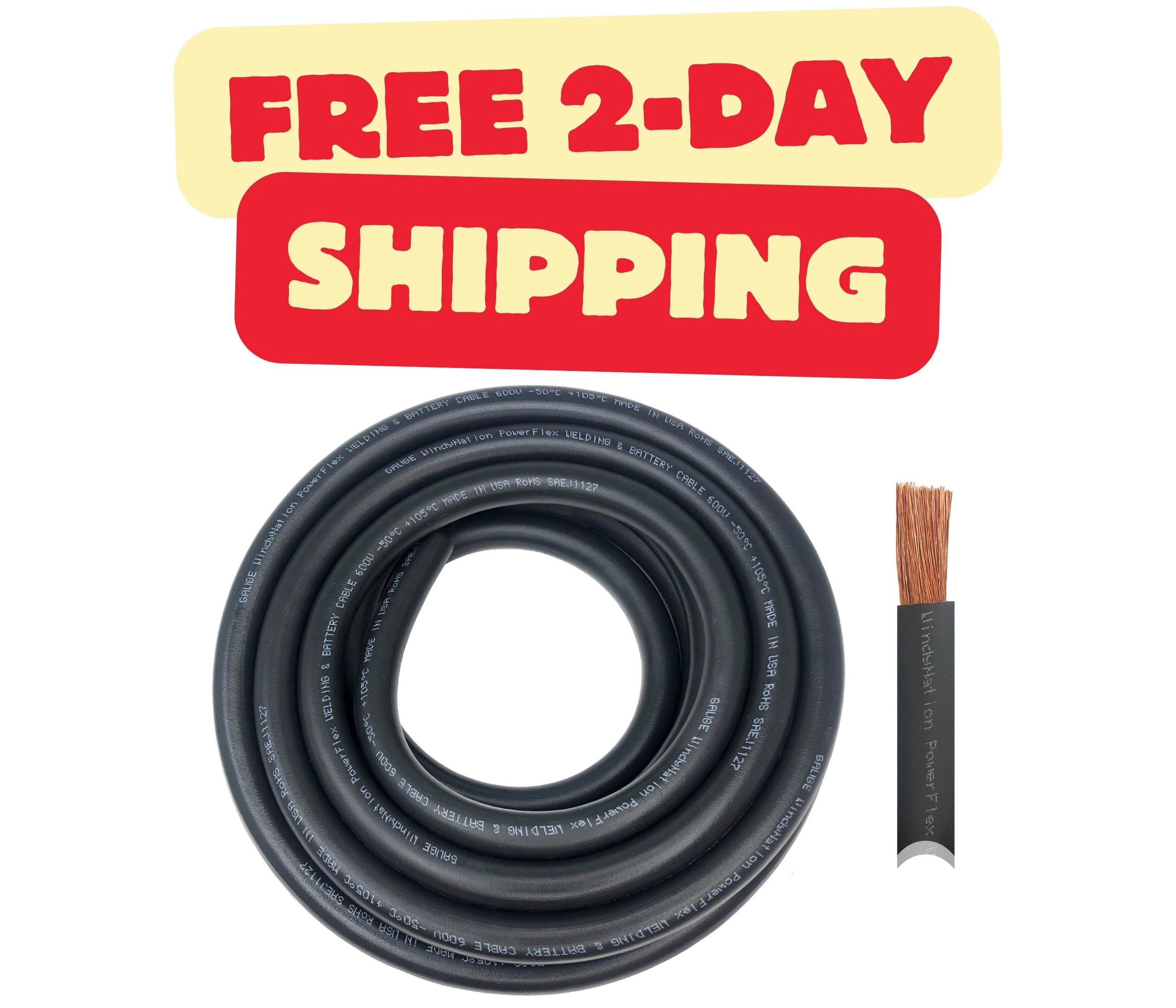 4/0 Gauge Pure Copper Ultra Flexible Welding & Battery Cable - The misfit market