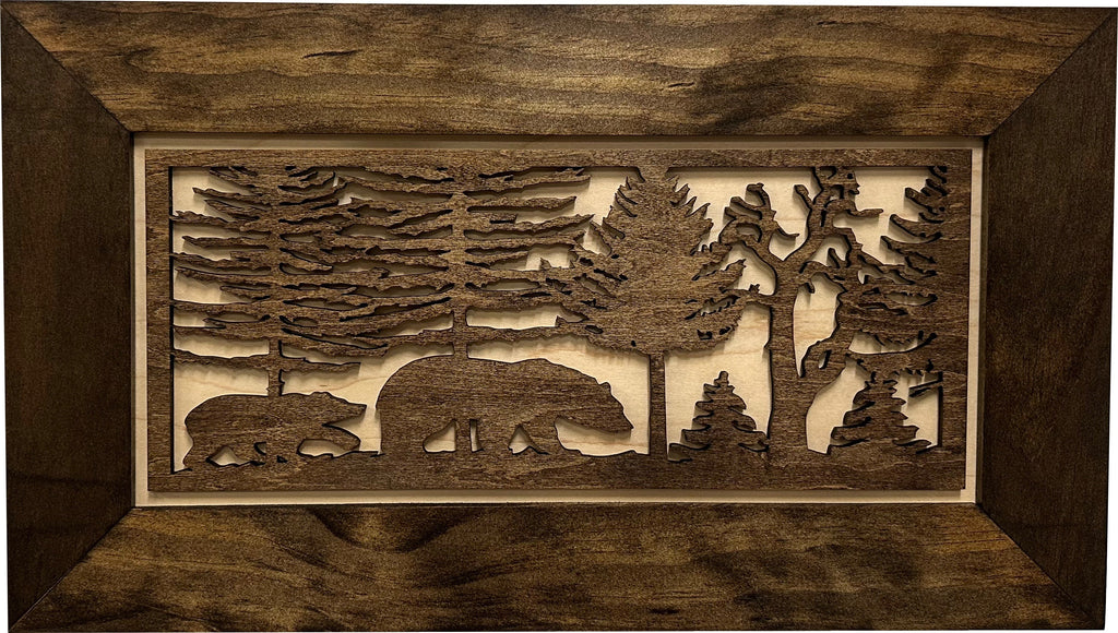 Bear in Woods Hidden Gun Storage Safe Concealment Shelf Concealed Furniture - The misfit market