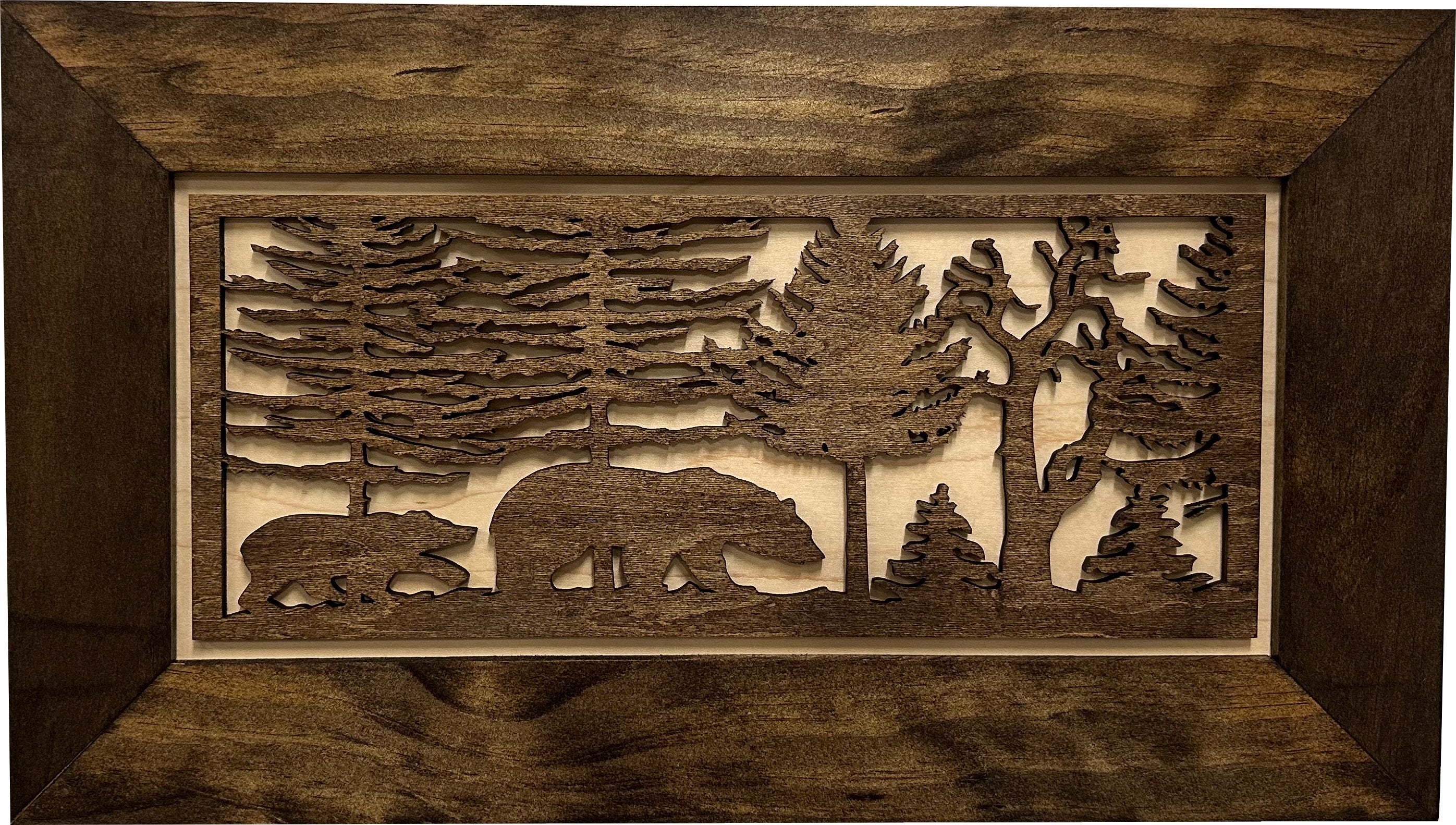 Bear in Woods Hidden Gun Storage Safe Concealment Shelf Concealed Furniture - The misfit market