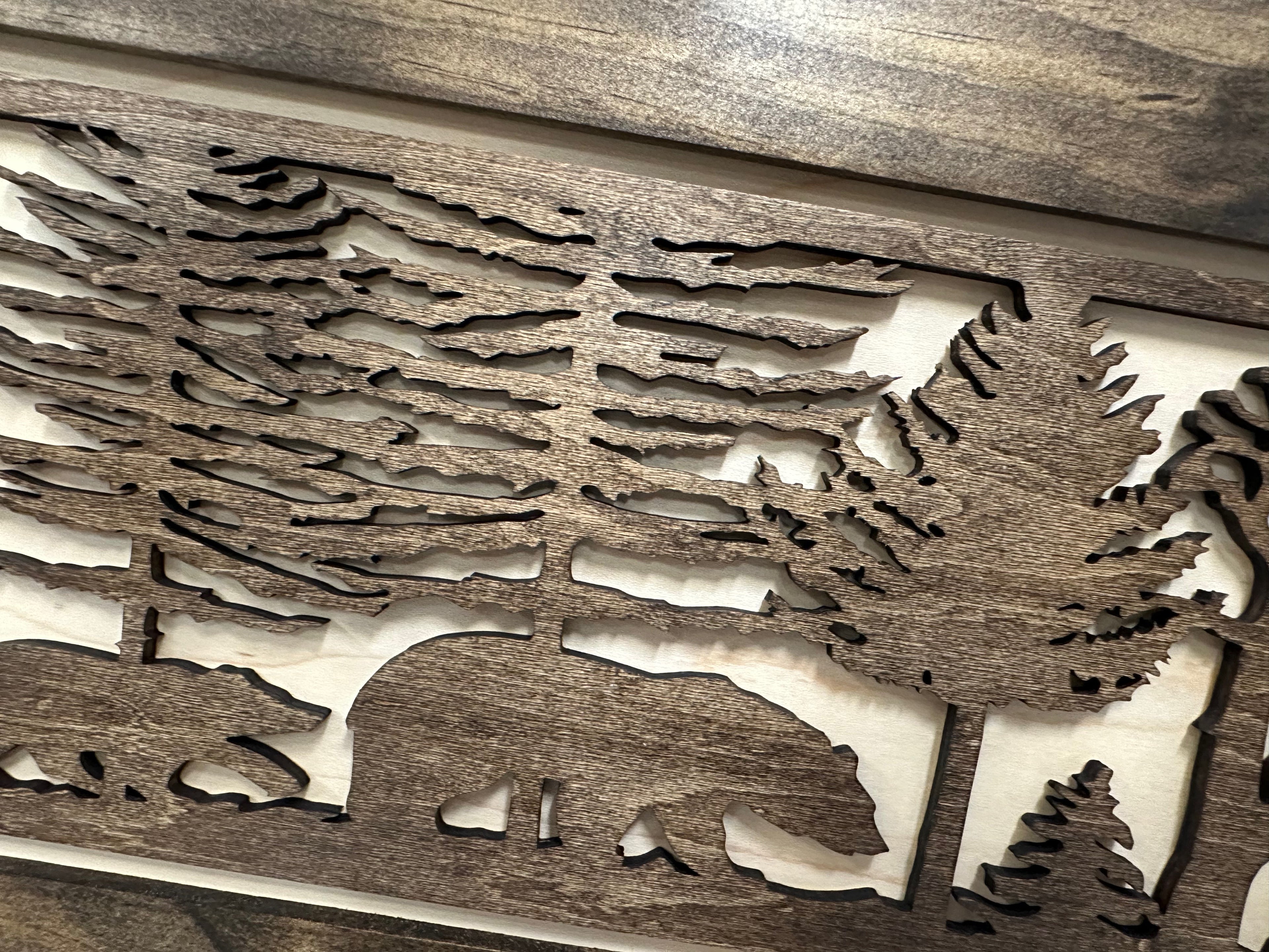 Bear in Woods Hidden Gun Storage Safe Concealment Shelf Concealed Furniture - The misfit market