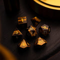 Yellow Tigers Eye Gemstone DND Dice Set - The misfit market