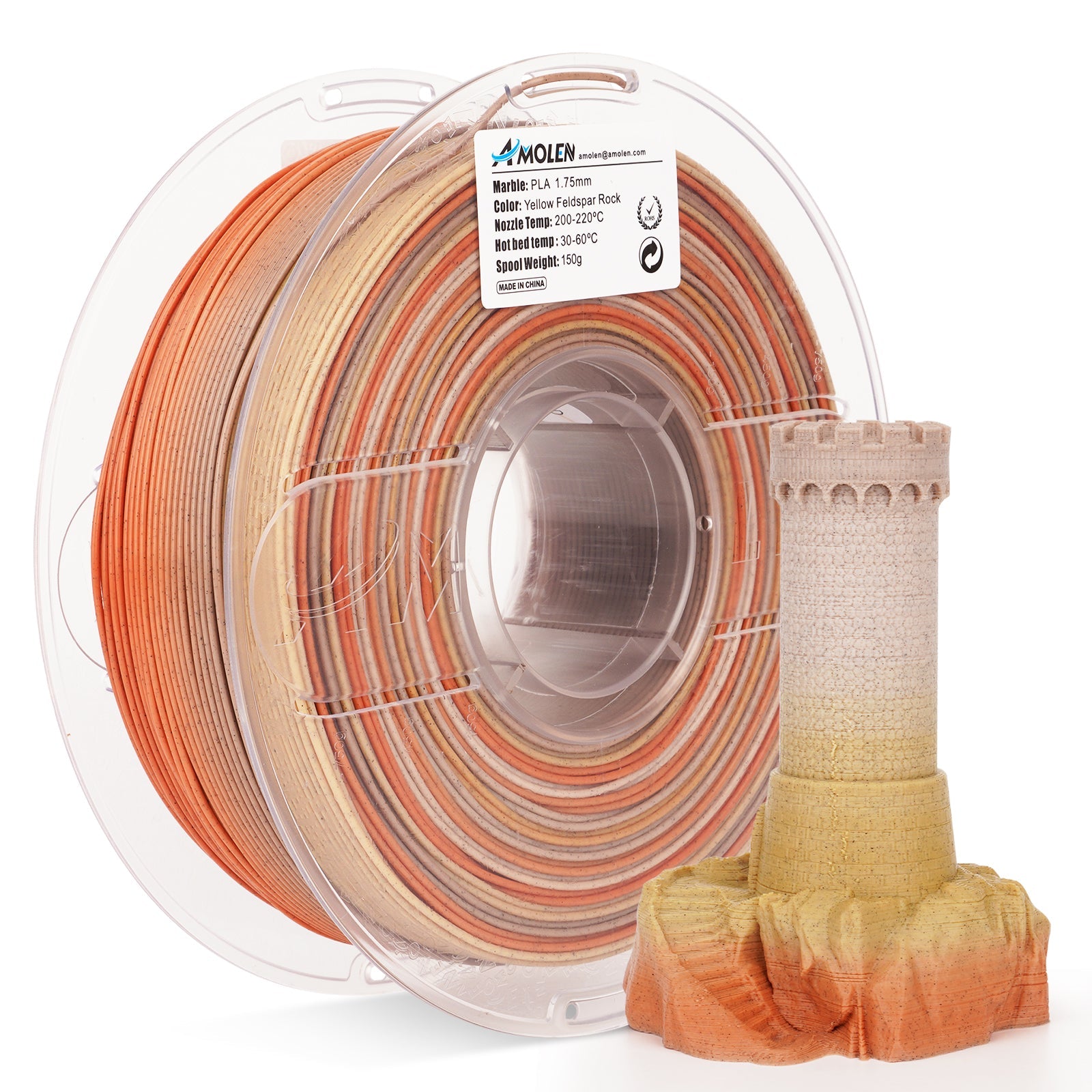 PLA Marble 1.75mm, 1KG/2.2LB - The misfit market