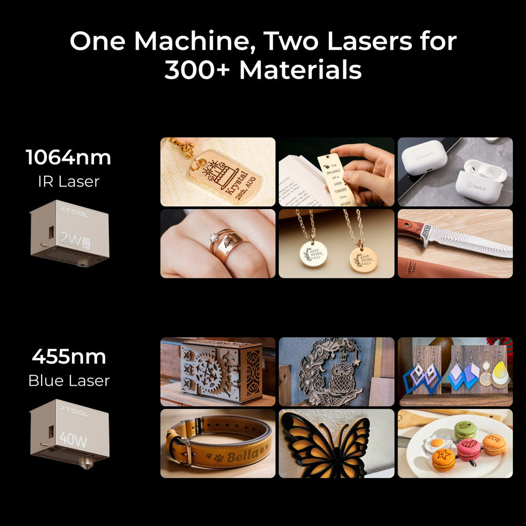 xTool S1 + 1064nm IR Laser Kit: Enclosed Diode Laser Engraver & Cutter - The misfit market