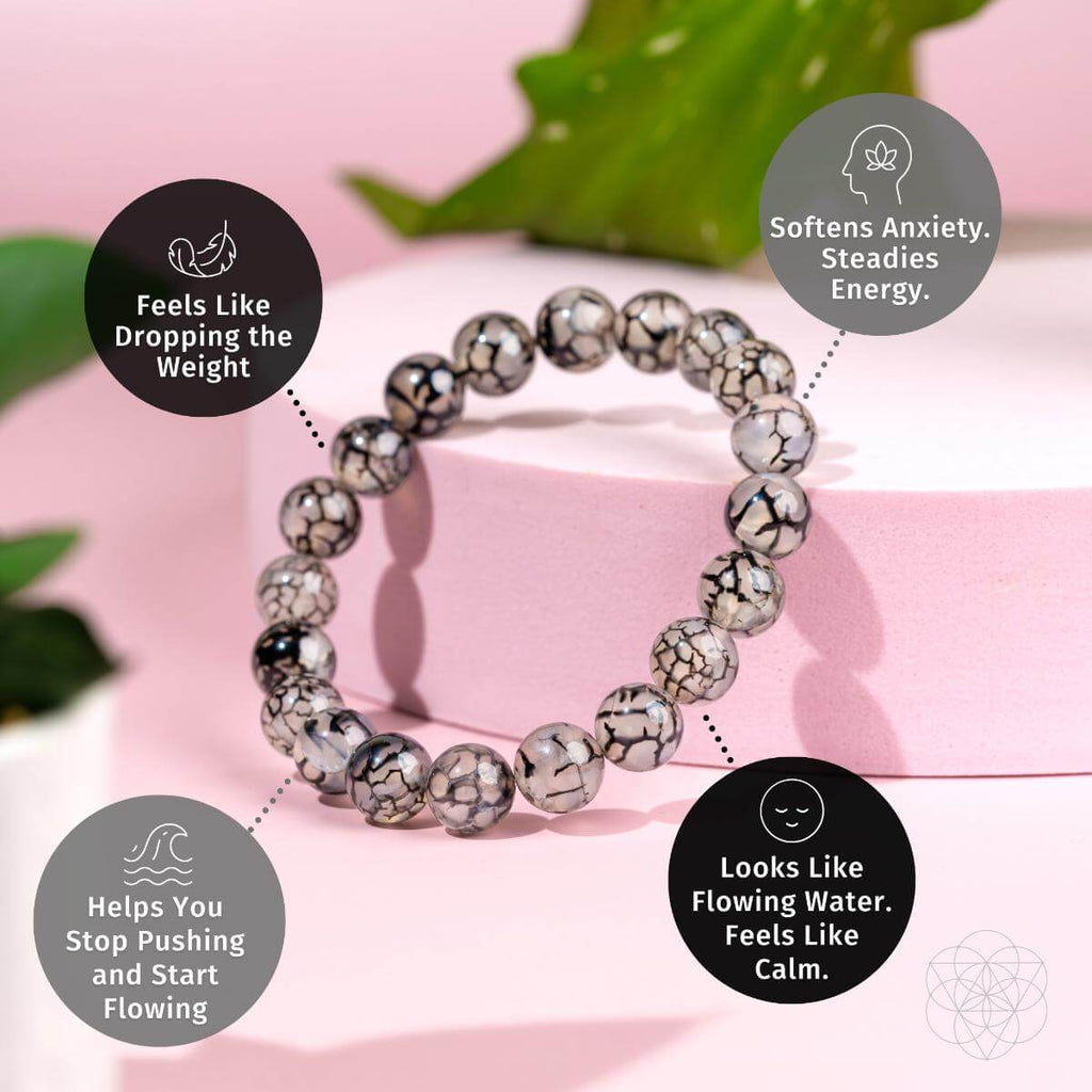 Calm in the Chaos - River Agate Bracelet - The misfit market