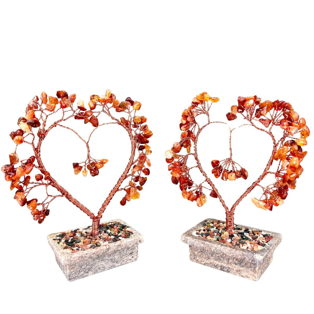 Carnelian Gemstone heart Tree set