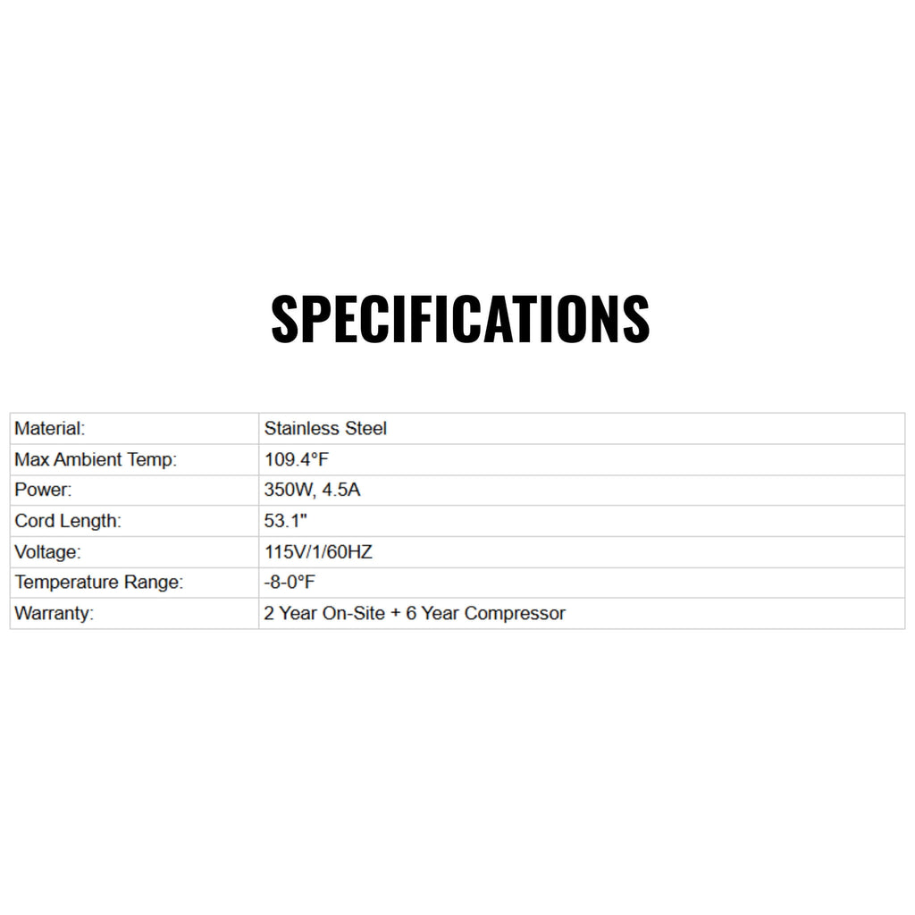Heavy-Duty Commercial Stainless Steel Undercounter Worktop Freezer (SAK47218)