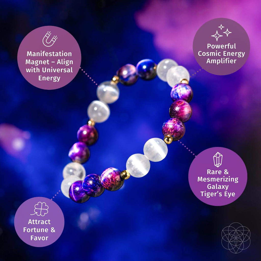 Cosmic Energy Amplifier - Galaxy Tiger’s Eye Bracelet - The misfit market