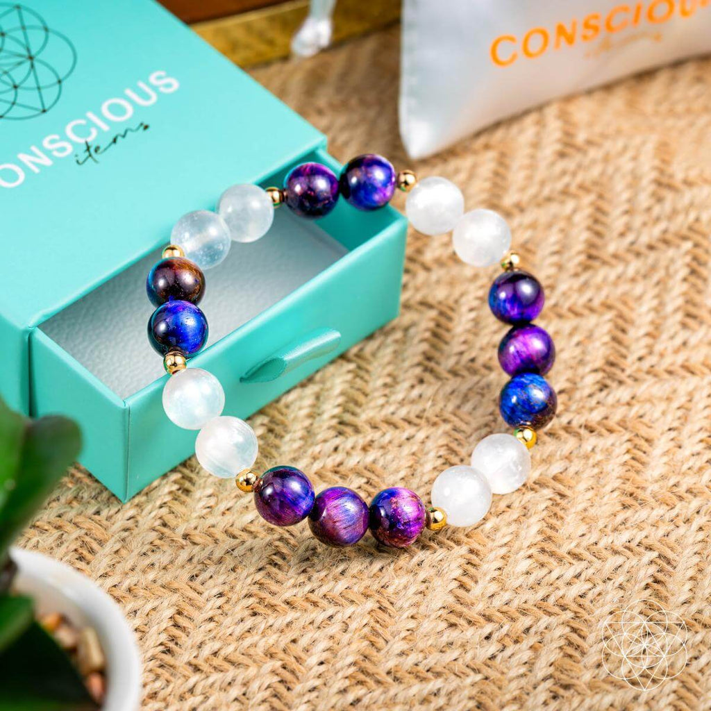 Cosmic Energy Amplifier - Galaxy Tiger’s Eye Bracelet - The misfit market