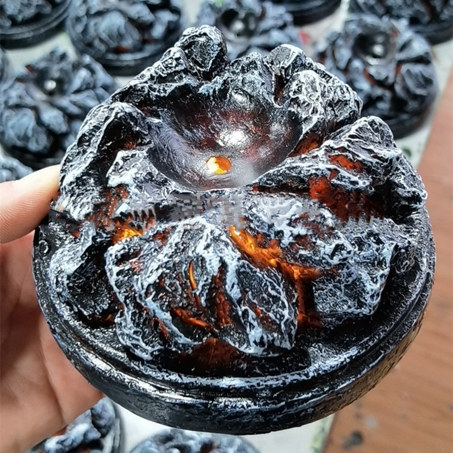 LED Lava Dragon Egg Statue Resin Ornament - The misfit market