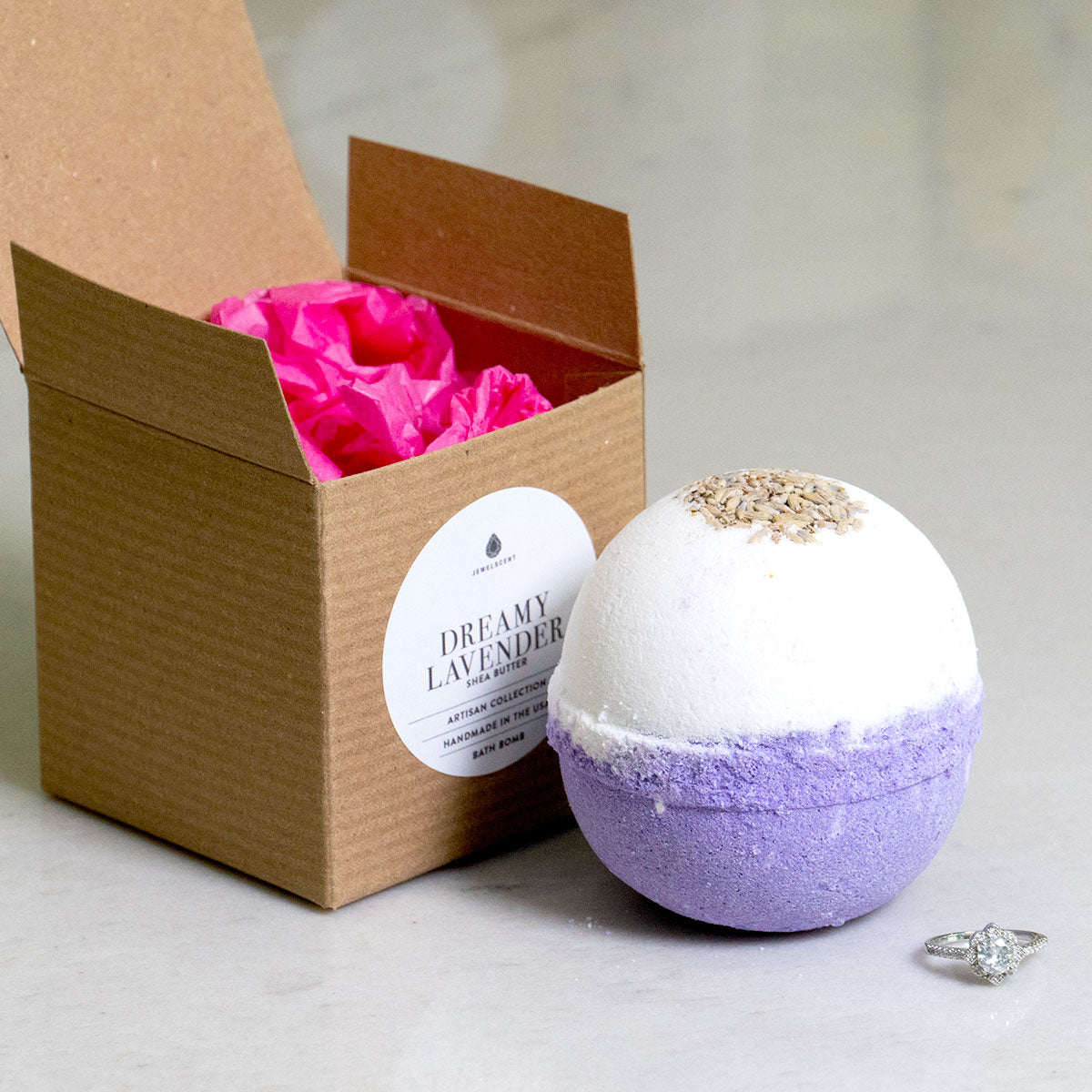 Dreamy Lavender 10oz Mystery Jewelry Bath Bomb