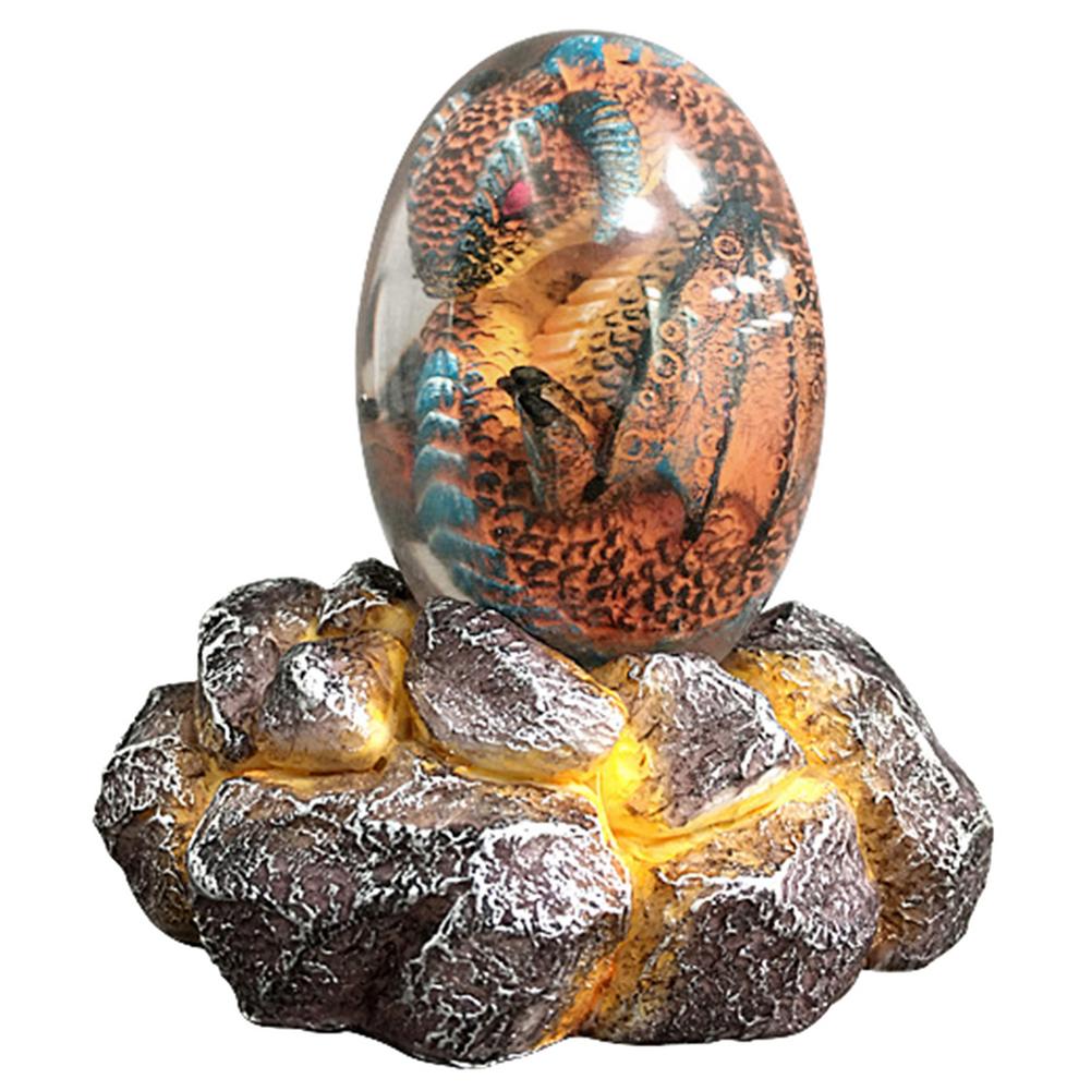 LED Lava Dragon Egg Statue Resin Ornament - The misfit market