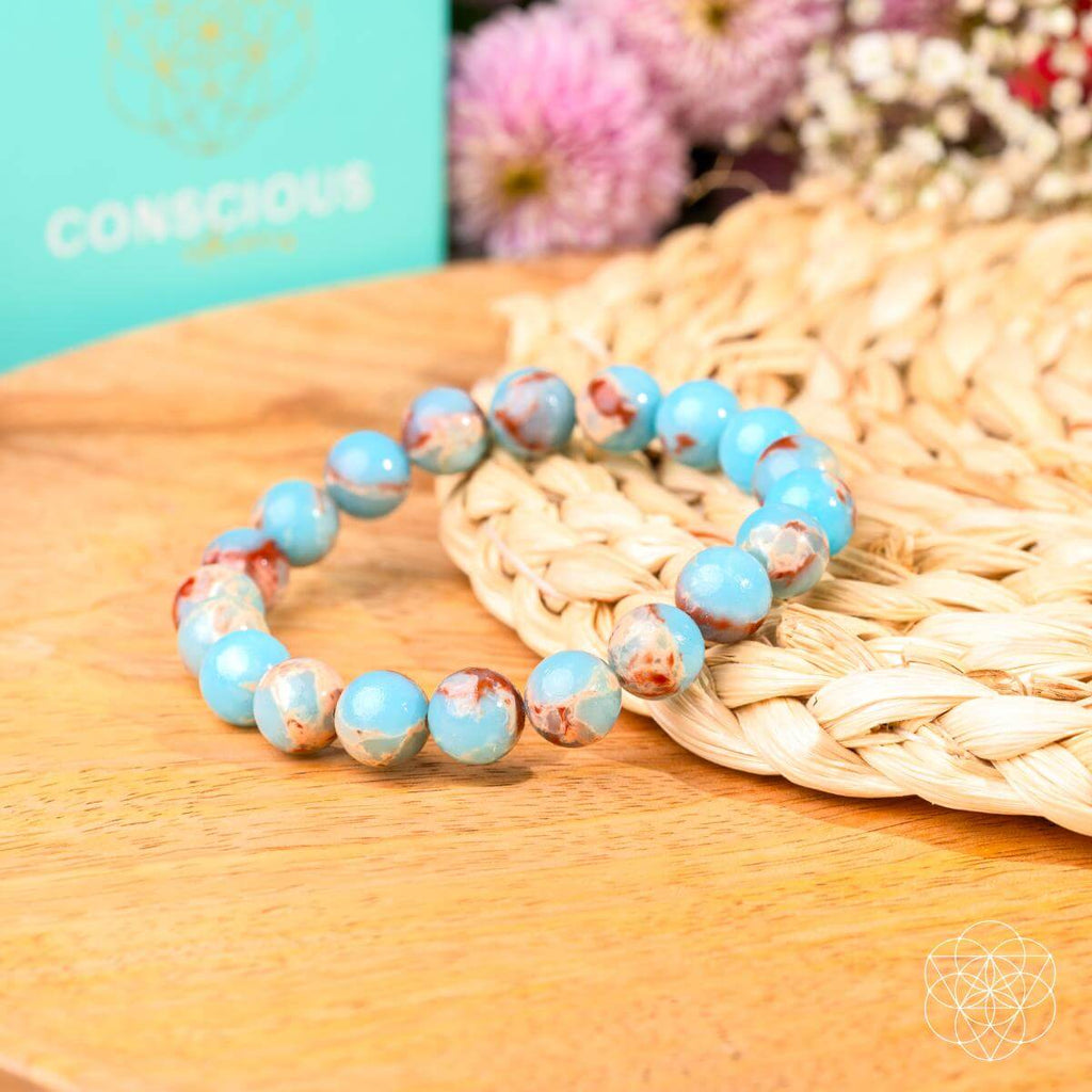 Empath’s Shield - Aqua Terra Jasper Bracelet - The misfit market